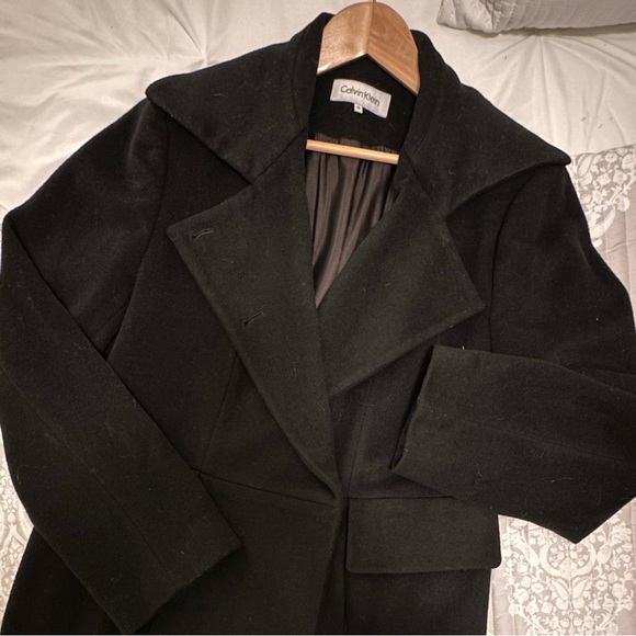 Black wool/poly blend coat - Picture 4 of 4
